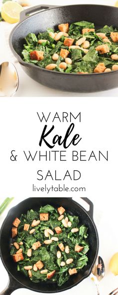 Warm Kale and White Bean Salad