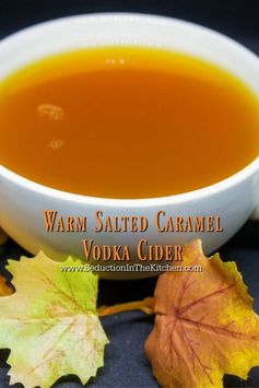 Warm Salted Caramel Vodka Cider