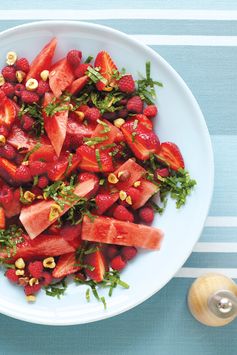 Watermelon, raspberry & mint salad