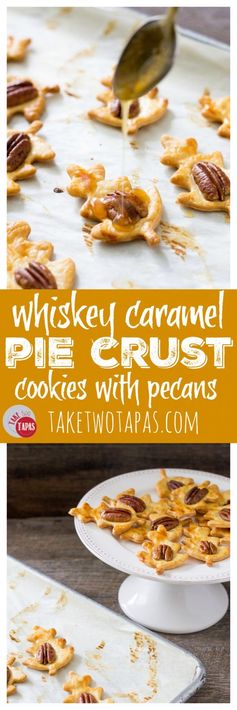 Whiskey Caramel Pie Crust Cookies