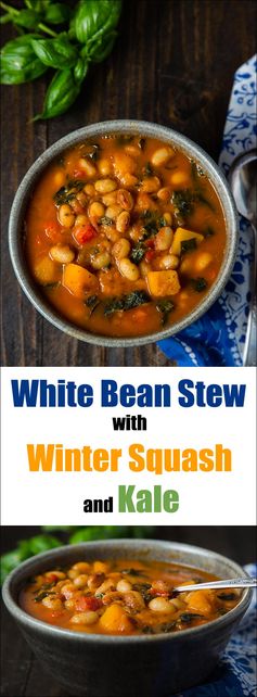 White Bean Stew with Winter Squash and Kale