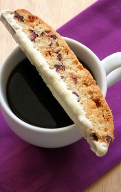 White Chocolate and Cranberry Biscotti