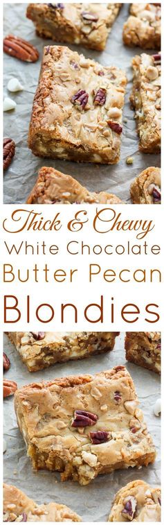 White Chocolate Butter Pecan Blondies