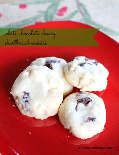 White Chocolate Cherry Shortbread