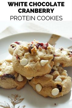 White Chocolate Cranberry Protein Cookies