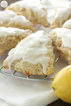 White Chocolate Lemon Poppyseed Scones