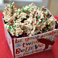 White Chocolate Peanut Holiday Haystacks