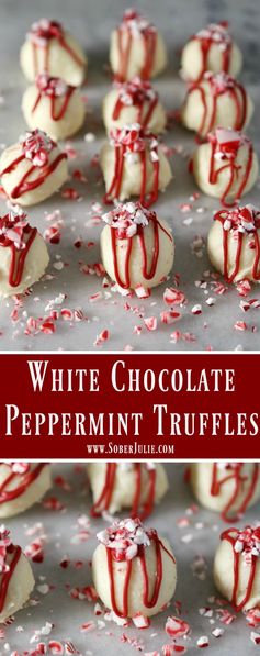 White Chocolate Peppermint Truffles