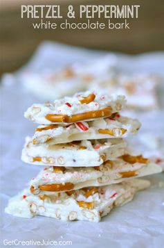 White Chocolate Pretzel & Pepermint Bark