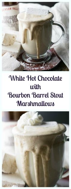 White Hot Chocolate with Bourbon Barrel Stout Marshmallows