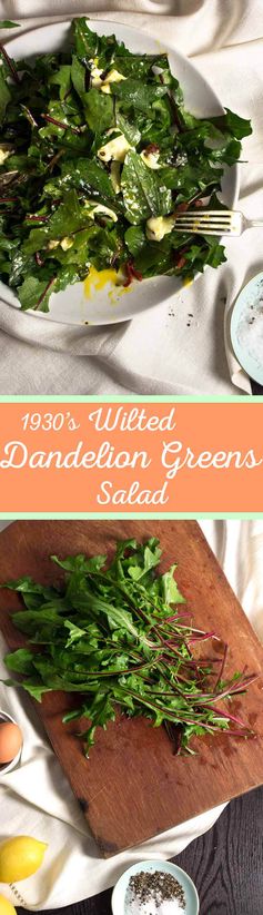 Wilted Dandelion Greens Salad