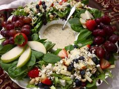 Winter Berry Salad Wreath w/ Lemon Poppyseed Dressing