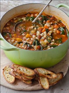 Winter Minestrone and Garlic Bruschetta