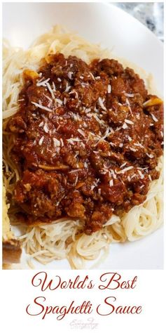 World’s best spaghetti sauce