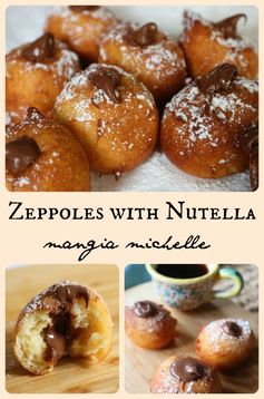 Zeppoles with Hazelnut Chocolate Filling