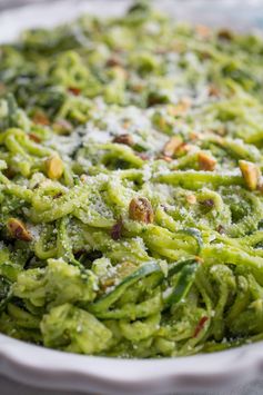 Zucchini Noodles with Parsley-Pistachio Pesto