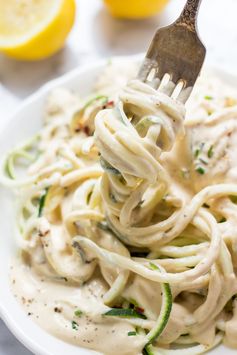 Zucchini Noodles with Vegan Lemon Cream Sauce