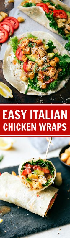 10-Minute Italian Chicken Wraps