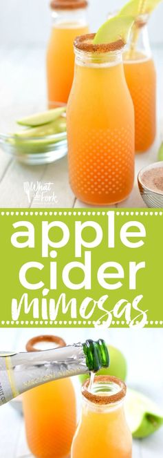 2 Ingredient Apple Cider Mimosas