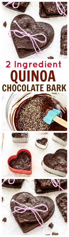 2 Ingredient Quinoa Chocolate Bark