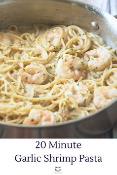 20 Minute Garlic Shrimp Pasta