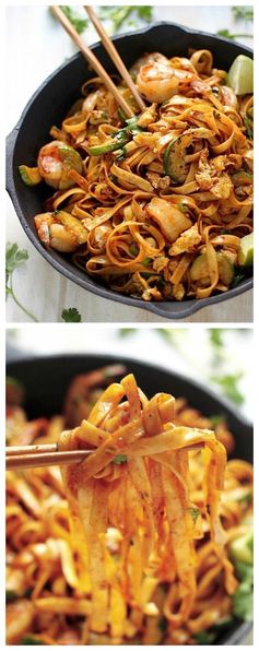 20-Minute Spicy Sriracha Shrimp and Zucchini Lo Mein