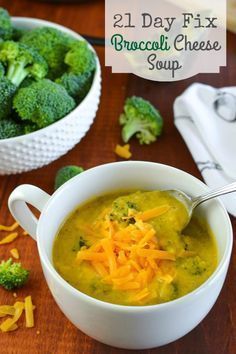 21 Day Fix Broccoli Cheese Soup