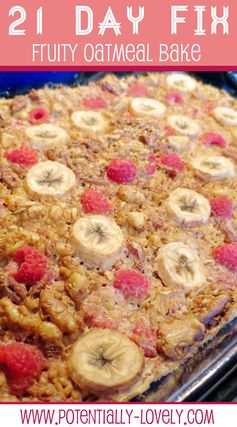 21 Day Fix Fruity Oatmeal Bake