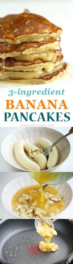 3-Ingredient Banana Pancakes Glueten-Free, Flourless, Low-Calorie