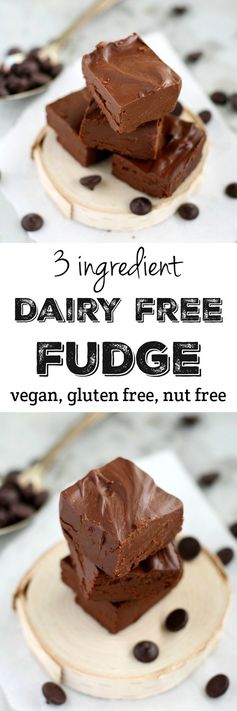 3 Ingredient Dairy Free Fudge