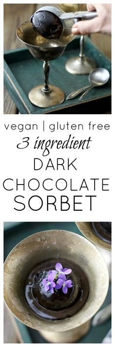 3-Ingredient Dark Chocolate Sorbet