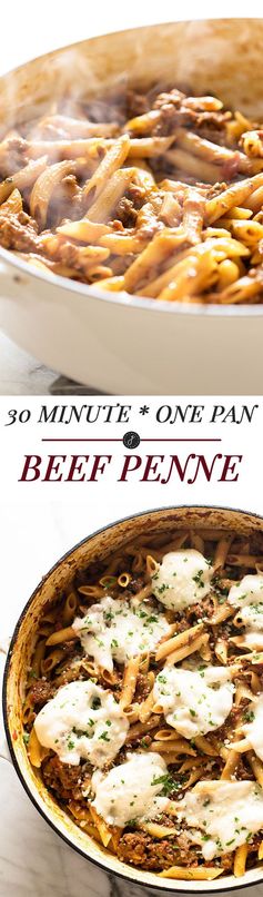 30 Minute One Pan Beef Penne