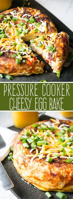 5 Ingredient Pressure Cooker Cheesy Egg Bake
