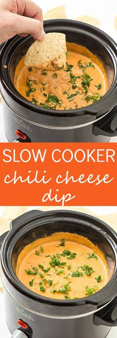 5-Ingredient Slow Cooker Chili Cheese Dip