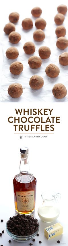 5-Ingredient Whiskey Dark Chocolate Truffles