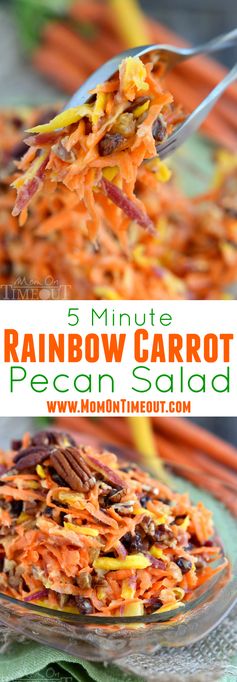 5 Minute Rainbow Carrot Pecan Salad