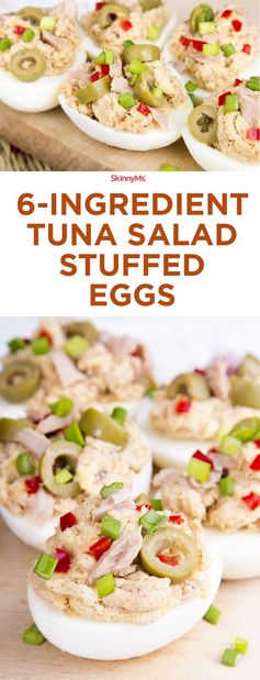 6-Ingredient Tuna Salad Stuffed Eggs