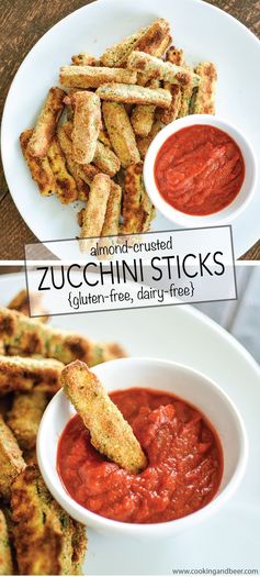 Almond-Crusted Zucchini Sticks (gluten-free, dairy-free