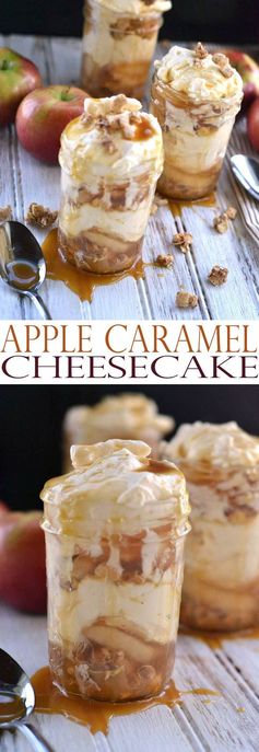 Apple Caramel Cheesecake Recipe – Mason Jar Desserts