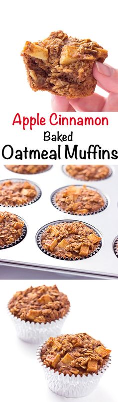 Apple Cinnamon Baked Oatmeal Muffins