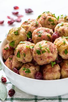 Apple Cranberry Turkey Meatballs