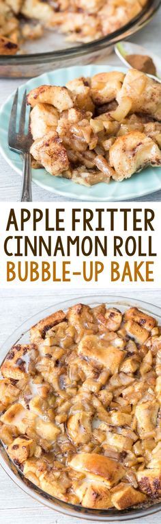 Apple Fritter Cinnamon Roll Bake