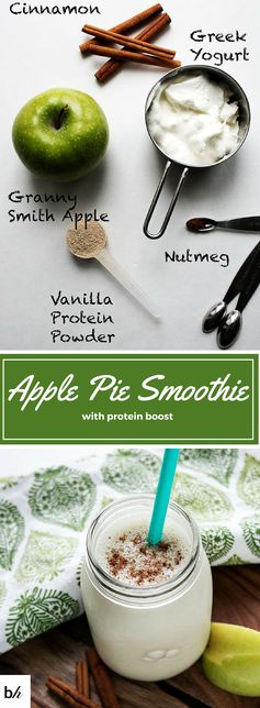 Apple Pie Smoothie with Protein Boost