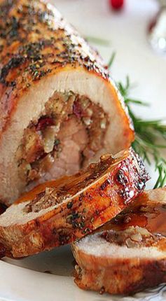 Apple Stuffed Pork Loin Roast