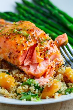 Apricot Dijon Glazed Salmon