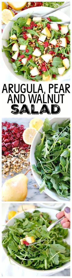 Arugula, Pear & Walnut Salad