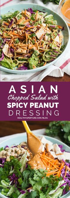 Asian Chopped Salad with Spicy Peanut Dressing