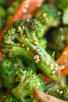 Asian Roasted Carrots and Broccoli