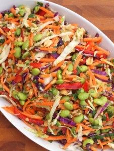 Asian Slaw with Ginger-Peanut Dressing