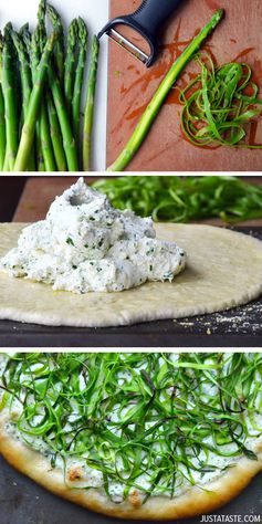 Asparagus and Ricotta Pizza